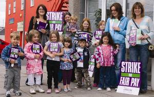 Lerwick strikers and kids