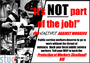 Support Protection of Workers (Scotland) Bill postcard